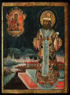 Saint Dimitry, Metropolitan of Rostov, 1771. Artist: Russian icon Saint Dimitry, Metropolitan of Rostov, 1771. Artist: Russian icon