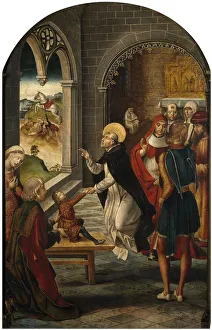 Saint Dominic Resurrects a Boy, 1493-1499. Artist: Berruguete, Pedro (1450-1503) Saint Dominic Resurrects a Boy, 1493-1499. Artist: Berruguete, Pedro (1450-1503)