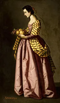 Sevilla Gallery: Saint Dorothy, c. 1640. Creator: Zurbaran, Francisco de, (School)