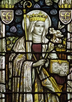Saint Edeltraud. Creator: Unknown Master