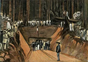 Local Industry Gallery: Saint-Elie. Inauguration De La Premiere Mine De Quartz, (Saint-Elie. The first Quartz Mine), 1900