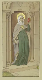 Doors Prints: Saint Elizabeth, modeled after the 15th-century wooden statue in St