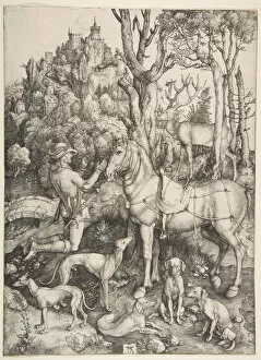 Stag Gallery: Saint Eustace, ca. 1501. Creator: Albrecht Durer