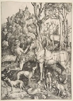 Stag Gallery: Saint Eustace, ca. 1501. Creator: Albrecht Durer