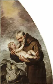 Bartolom Estebn 1617 1682 Prints: Saint Felix of Cantalice with the Christ Child