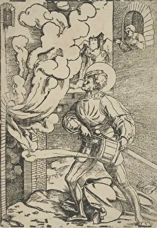 Hans Schäufelein Prints: Saint Florian (restrike). Creator: Hans Schaufelein the Elder