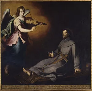 Stigma Gallery: Saint Francis of Assisi in Ecstasy, c. 1646. Creator: Murillo, Bartolome Esteban