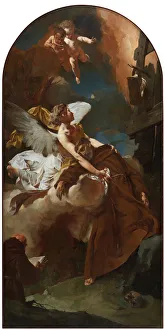 Piazzetta Prints: Saint Francis of Assisi in Ecstasy, c. 1729. Creator: Piazzetta, Gian Battista (1683-1754)