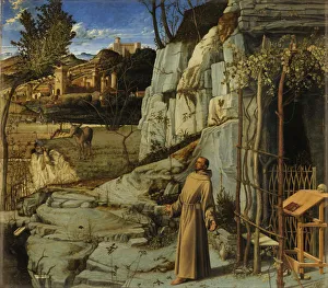 Franciscan Prints: Saint Francis in the Desert, c. 1480. Artist: Bellini, Giovanni (1430-1516)