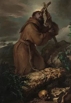 St Francis Collection: Saint Francis in Ecstasy, ca. 1650. Creator: Giovanni Benedetto Castiglione