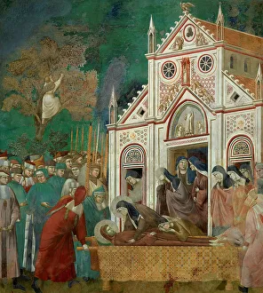 Franciscan Prints: Saint Francis Mourned by Saint Clare (from Legend of Saint Francis)