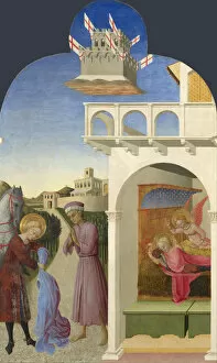 Stigma Gallery: Saint Francis and the Poor Knight, and Franciss Vision (From Borgo del Santo Sepolcro Altarpiece)