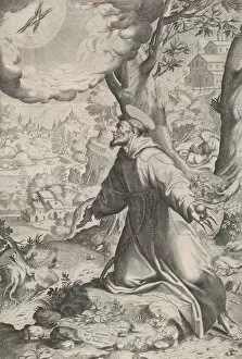 Inspiration Collection: Saint Francis Receiving the Stigmata, 1590-1620. Creator: Unknown