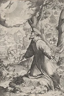 St Francis Of Prints: Saint Francis Receiving the Stigmata, 1590-1620. Creator: Unknown