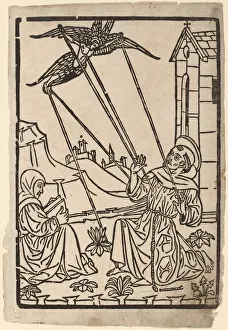 Franciscans Prints: Saint Francis Receiving the Stigmata, 1470 / 1480. Creator: Unknown