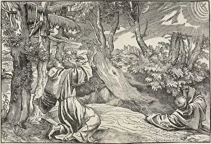 Saint Francis Receiving the Stigmata, 1535/45. Creator: Nicolo Boldrini