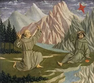 Saint Francis Gallery: Saint Francis Receiving the Stigmata, c. 1445 / 1450. Creator: Domenico Veneziano