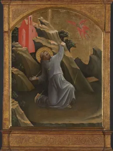Giovanni Piero Di Prints: Saint Francis Receiving the Stigmata, c.1420. Creator: Lorenzo Monaco