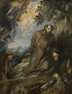 Assisi Gallery: Saint Francis receiving the Stigmata, ca 1630-1634. Creator: Rubens, Pieter Paul (1577-1640)