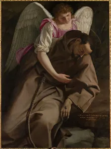 Saint Francis supported by an Angel, 1610-1612. Creator: Gentileschi; Orazio (1563-1638)