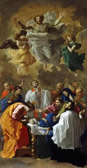 Nicolas 1594 1665 Prints: Saint Francis Xavier bringing back to life the daughter of an inhabitant of Kagoshima