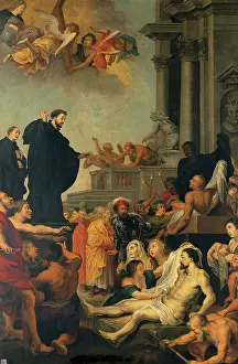 Rubens Sir Peter Paul Prints: Saint Francis Xavier preaching and healing, c1620s. Creator: Unknown
