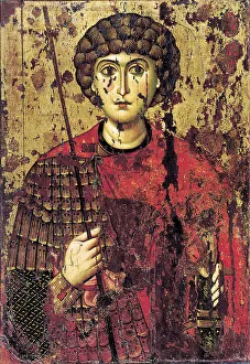 Russian Church Prints: Saint George, 12th century. Artist: Russian icon