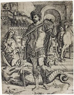 Squire Prints: Saint George, 1506. Creator: Benedetto Montagna