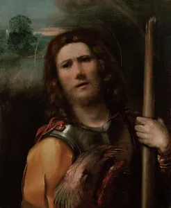 Broken Prints: Saint George, about 1513-1515. Creator: Dosso Dossi