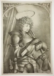Cranach Lucas Prints: Saint George in Armor, n.d. Creator: Ferdinand Piloty