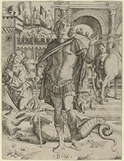 Montagna Benedetto Prints: Saint George, c. 1506. Creator: Benedetto Montagna
