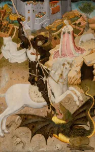 Damsel In Distress Prints: Saint George and the Dragon, 1434 / 35. Creator: Bernat Martorell