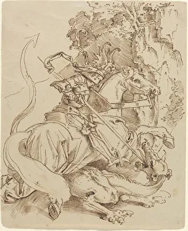 Saint George and the Dragon, 1825/1830. Creator: Moritz von Schwind