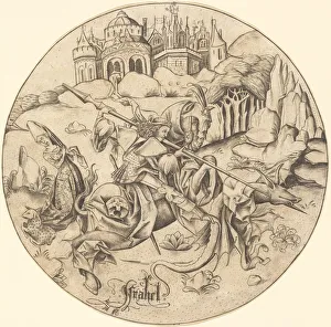 Saint George and the Dragon, c. 1465/1470. Creator: Israhel van Meckenem Saint George and the Dragon, c. 1465/1470. Creator: Israhel van Meckenem