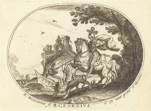 Saint George and the Dragon. Creator: Balthasar Moncornet