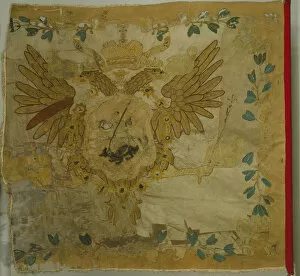 Anna Ivanovna Gallery: Saint George Flag of the Infantry Regiment at the Time of Anna Ioannovna, 1730s