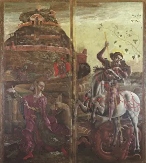 Saint George and the Princess, c1469. Creator: Tura, Cosimo (before 1431-1495)