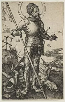Myth Collection: Saint George Standing, ca. 1502. Creator: Albrecht Durer