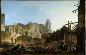 6th Arrondissement Prints: Saint-Germain fair after a fire of the night of March 16 to 17
