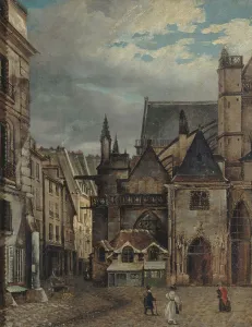 1st Arrondissement Prints: Saint-Germain-l'Auxerrois church and rue Chilpéric
