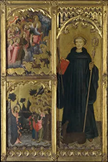 Tempera On Wood Collection: Saint Giles with Christ Triumphant over Satan and the Mission of the Apostles, ca