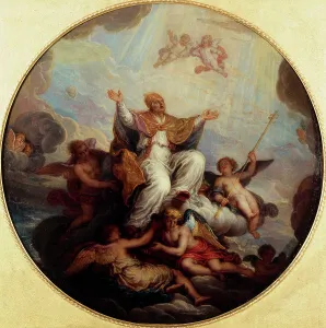 Ascending Prints: Saint Grégoire enlevé au ciel, esquisse pour la coupole de la chapelle Saint-Grégoire