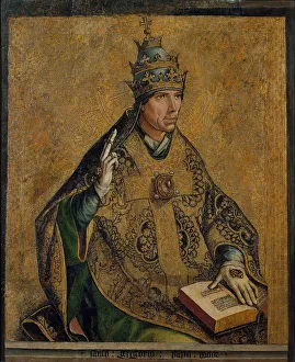 Gregory Prints: Saint Gregory the Great. Artist: Berruguete, Pedro (1450-1503)