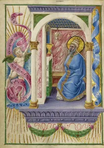 Andrea Gualengo Prints: Saint Gregory; Gualenghi-d'Este Hours, about 1469. Creator: Taddeo Crivelli