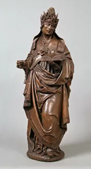 Anicius Gregorius Gallery: Saint Gregory as Pope, German, ca. 1500. Creator: Unknown
