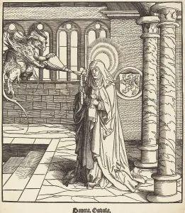 Attempt Prints: Saint Gudula, 1516/1518. Creator: Leonhard Beck