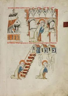 St Hedwig Prints: Saint Hedwig Kissing the Choirstalls at the Convent Trebnitz, 1353. Creator: Unknown