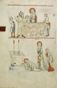 Devout Prints: Saint Hedwig Refusing to Drink Wine: Saint Hedwig Praying before an Altar