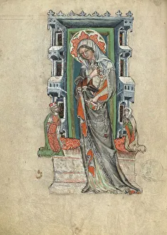 St Hedwig Prints: Saint Hedwig of Silesia with Duke Ludwig I of Liegnitz and Brieg and Duchess Agnes