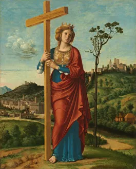 Crosses Prints: Saint Helena, c. 1495. Creator: Giovanni Battista Cima da Conegliano
